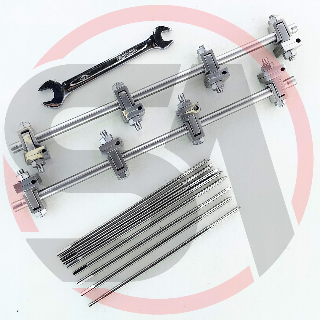 External Fixator 3.5mm A.O Mini Clamps & Pins Veterinary Surgical Instrument Set