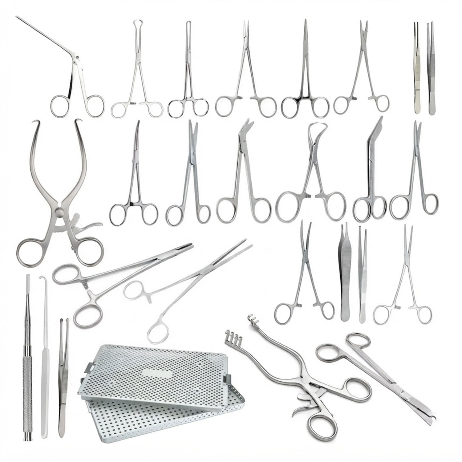 Kit of 28Pcs to examine animals, Veterinary Surgery Tools Surgical Instr DS-2562