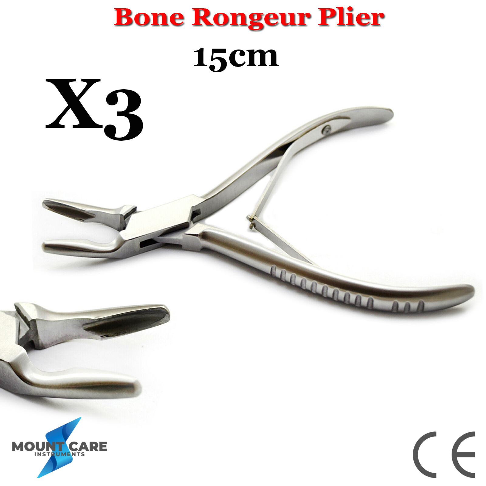 Bone Rongeur Plier Orthopedic Surgery Dental Implant Surgical Instruments CE X3
