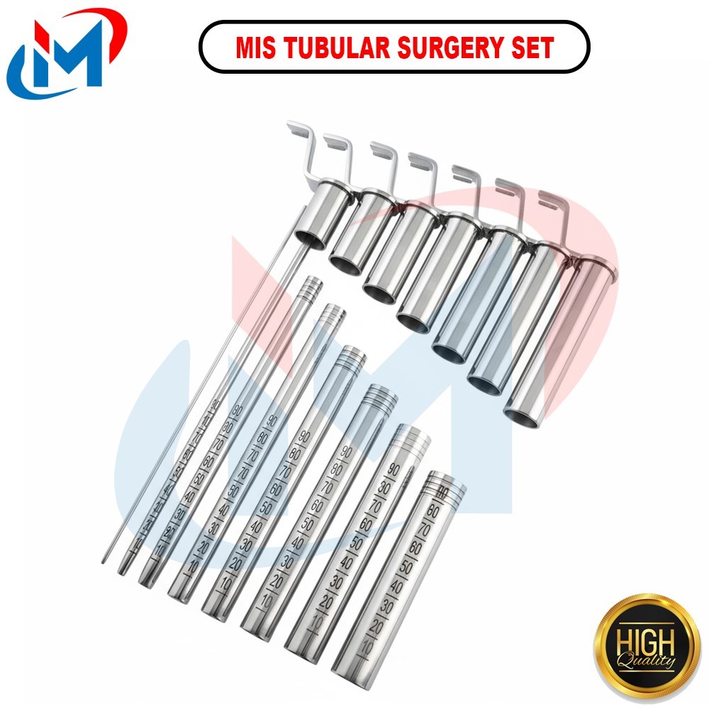 MIS Tubular Retractor Dilators and Neupsy Key Silver 14-16mm Surgery Instruments