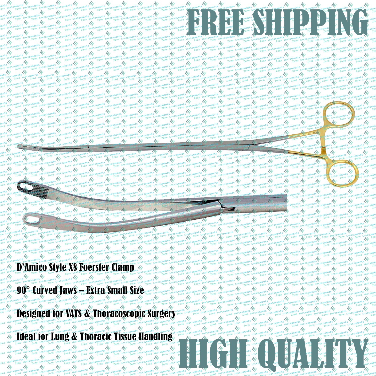 Thorax VATS Foerster XS Clamp D’Amico Style | Minimally Invasive Surgery Tool