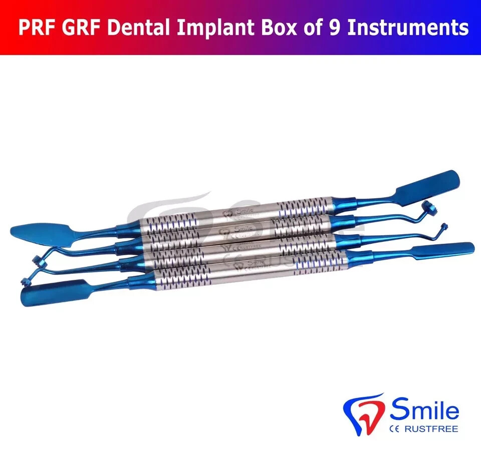 PRF & GRF Dental Implant 9 Instruments Surgical Dental Surgery Tools Kit