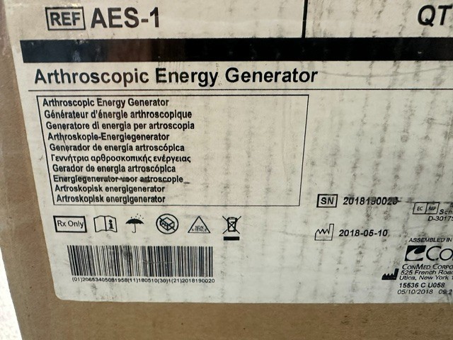 Conmed Edge® AES-1 Bipolar Arthroscopic RF System Brand New In Original Box