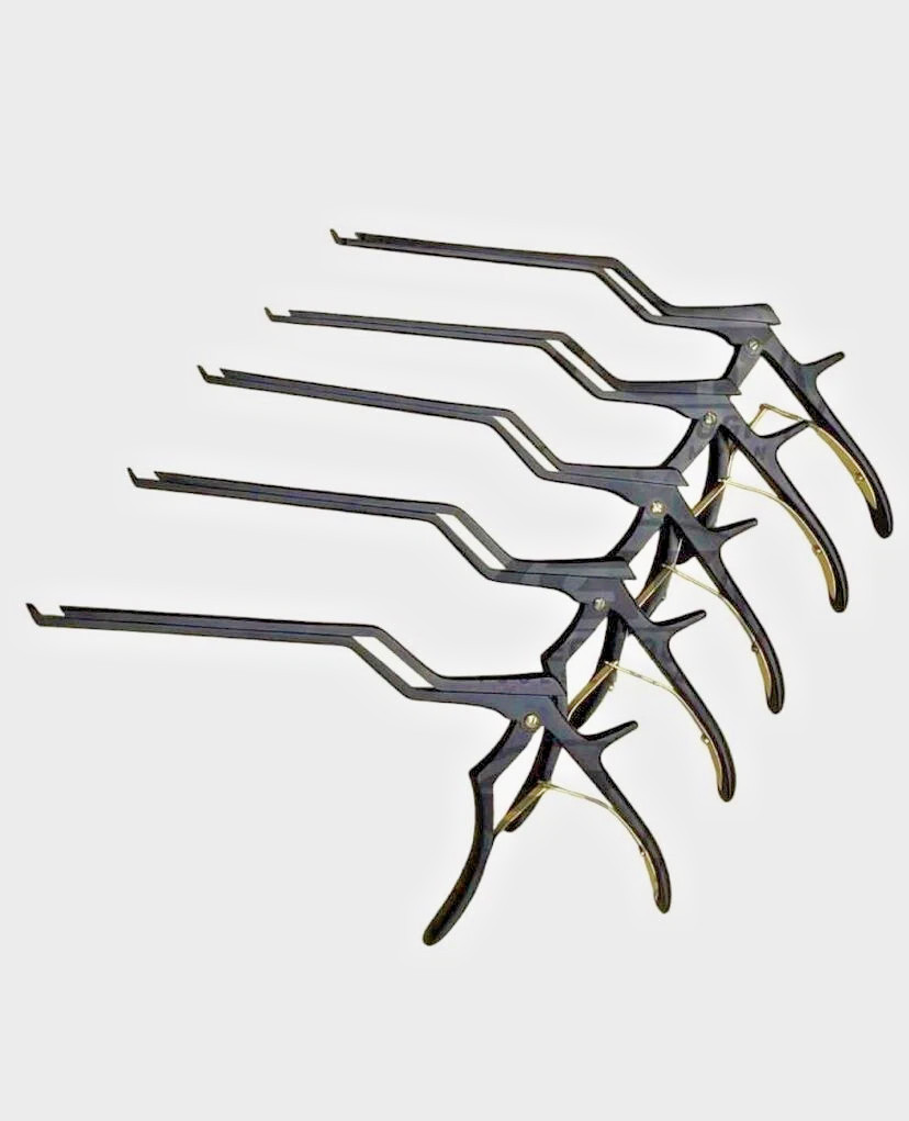 Set of 5 Pcs Kerrison Bayonet Bone Spine Rongeur, German Orthopedic Instruments
