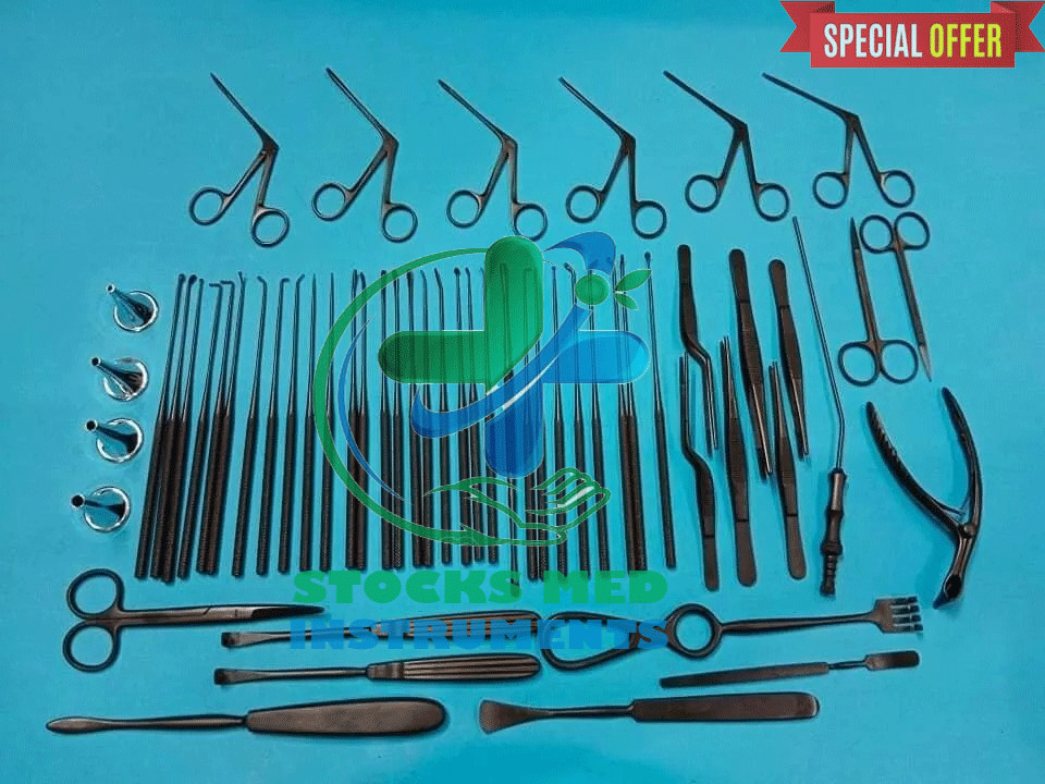 Tympanoplasty Instruments 58 PCs Set Micro Ear Surgery ENT Instruments