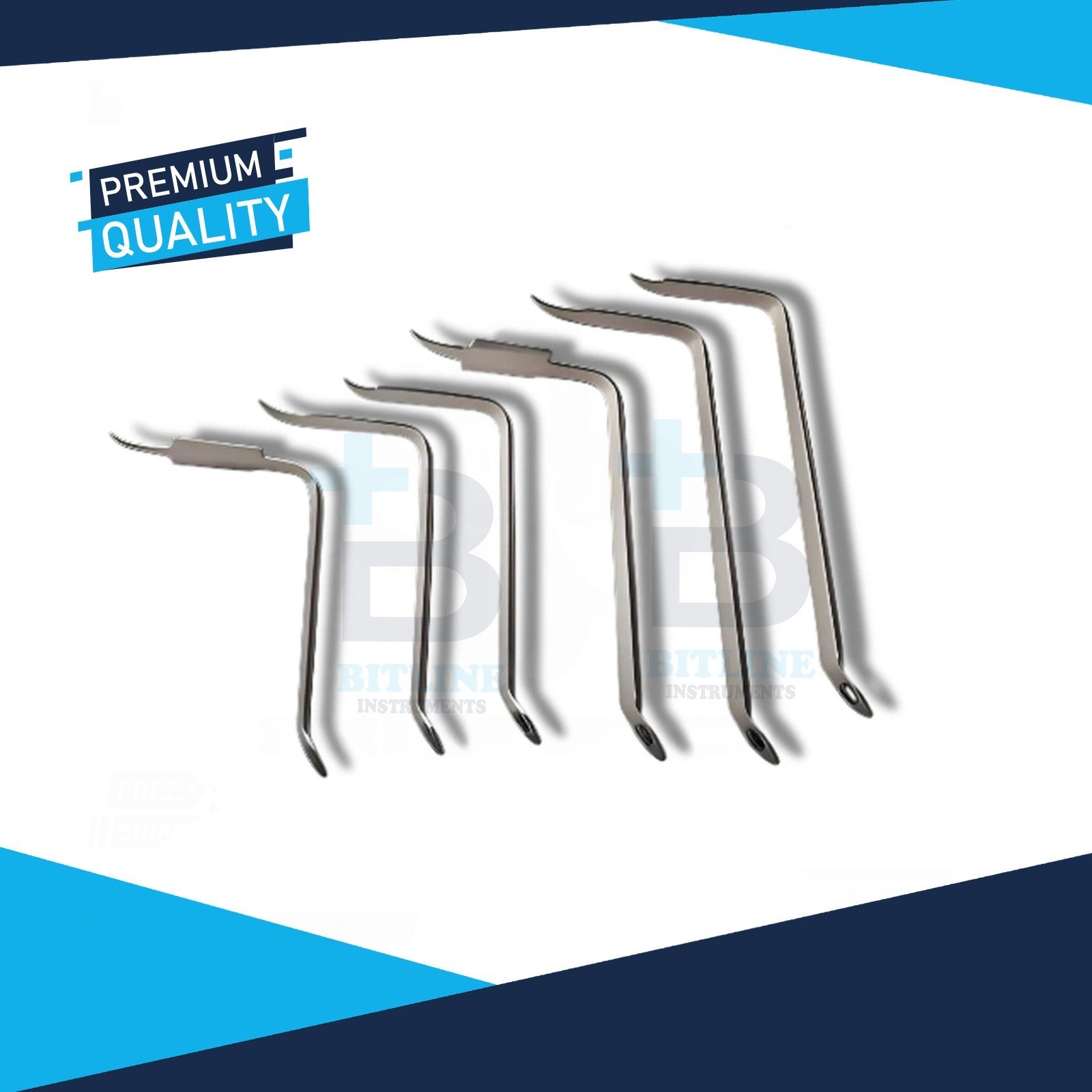 Bent Hohmann Knee Retractors Orthopedic Surgical Instruments Set of 6