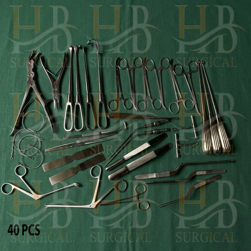 Basic Craniotomy Set of 40 Pcs Surgical Spine Orthopedic Instruments