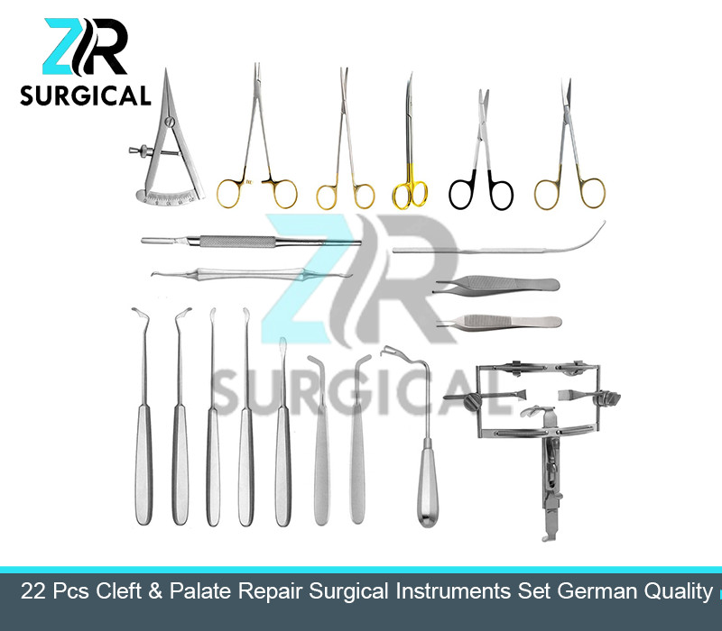 22 PCs Cleft & Palate Repair Surgical Instruments Set German Quality