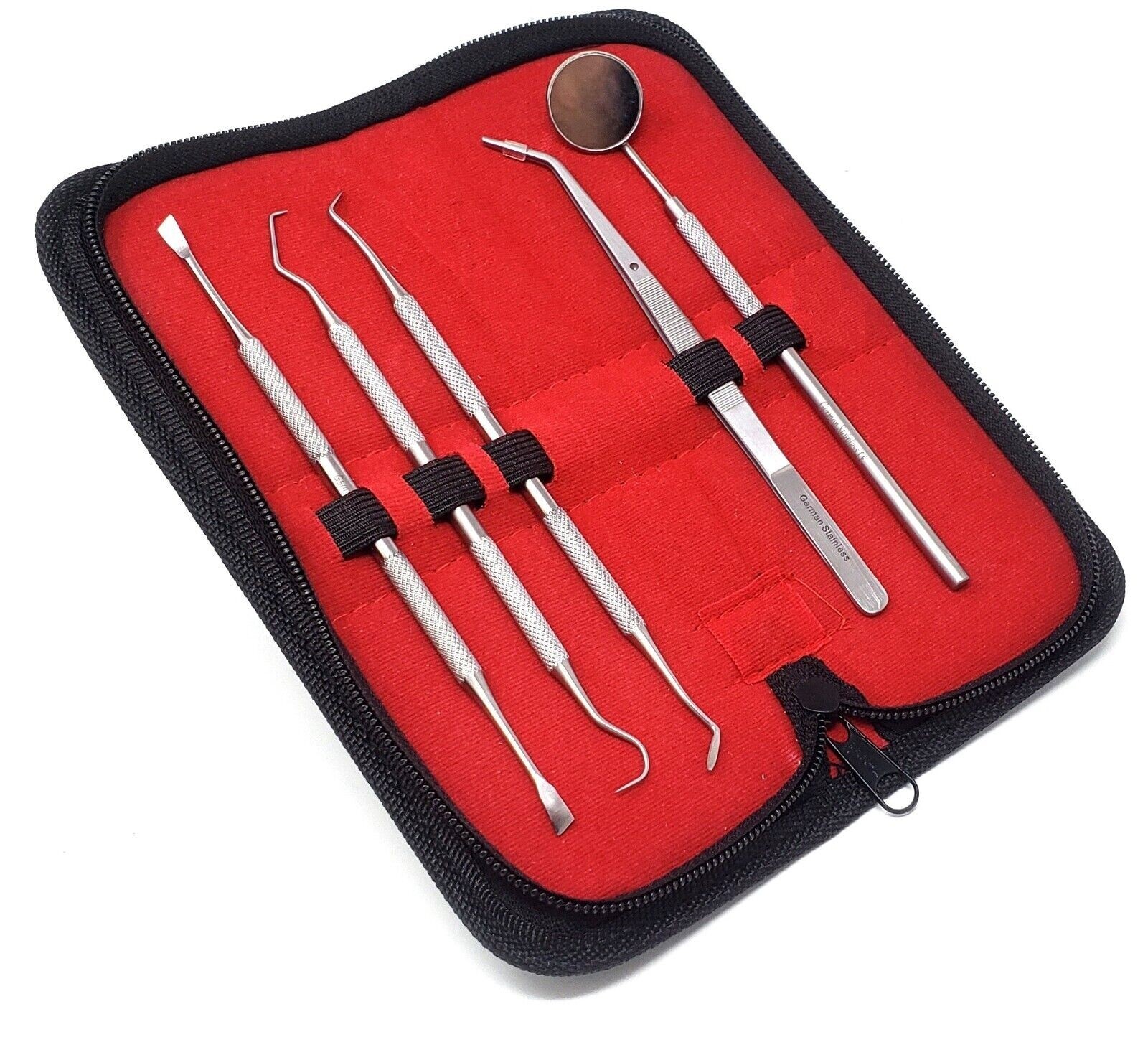 Professional Dental Oral Kit-Scaler Probe Pick SET Mirror-Tools German Stainless