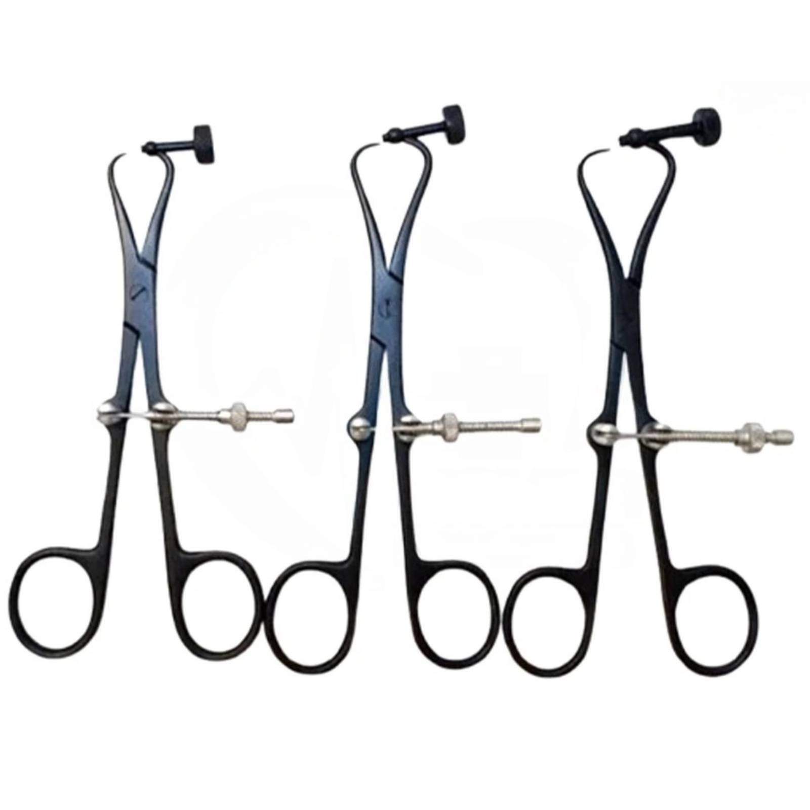 Plate Holding And Drill Guide Forceps Orthopedic Instruments Black Set of 3 Pcs