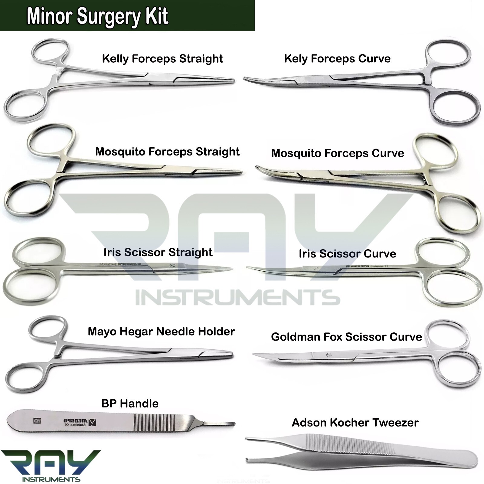 Minor Surgery Kit Surgical Dissection Suture Removal Veterinary Instruments CE