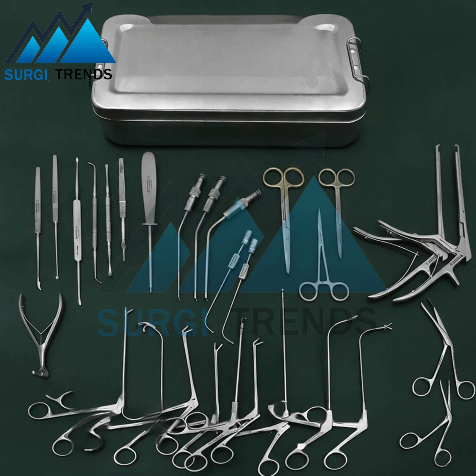 Fess Instruments Set, Complete Set of Endoscopic Sinus Surgery Instruments