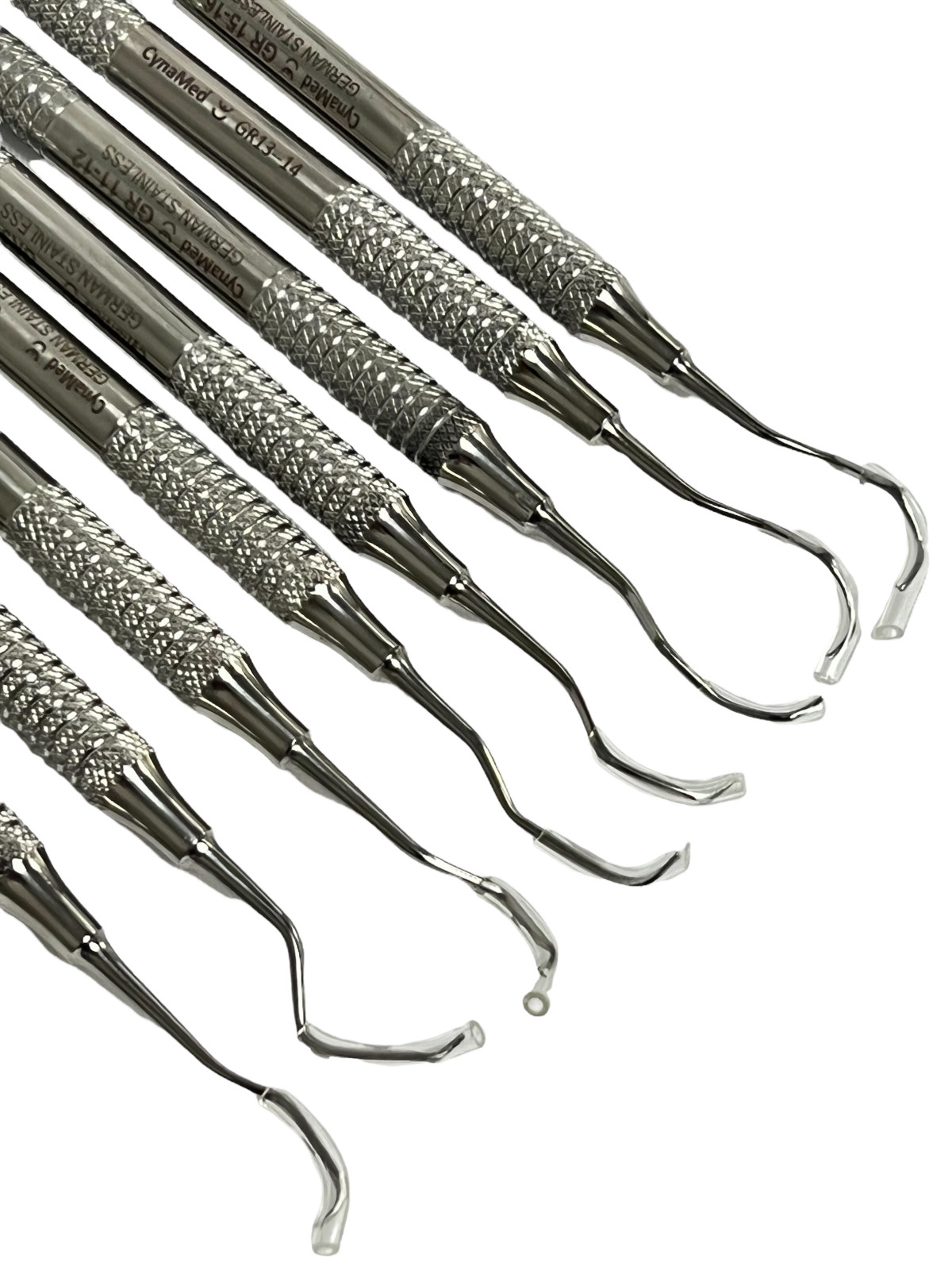 German 8 Pcs PERIODONTAL HOLLOW GRACEY CURETTE SET MEDICAL SURGICAL INSTRUMENTS