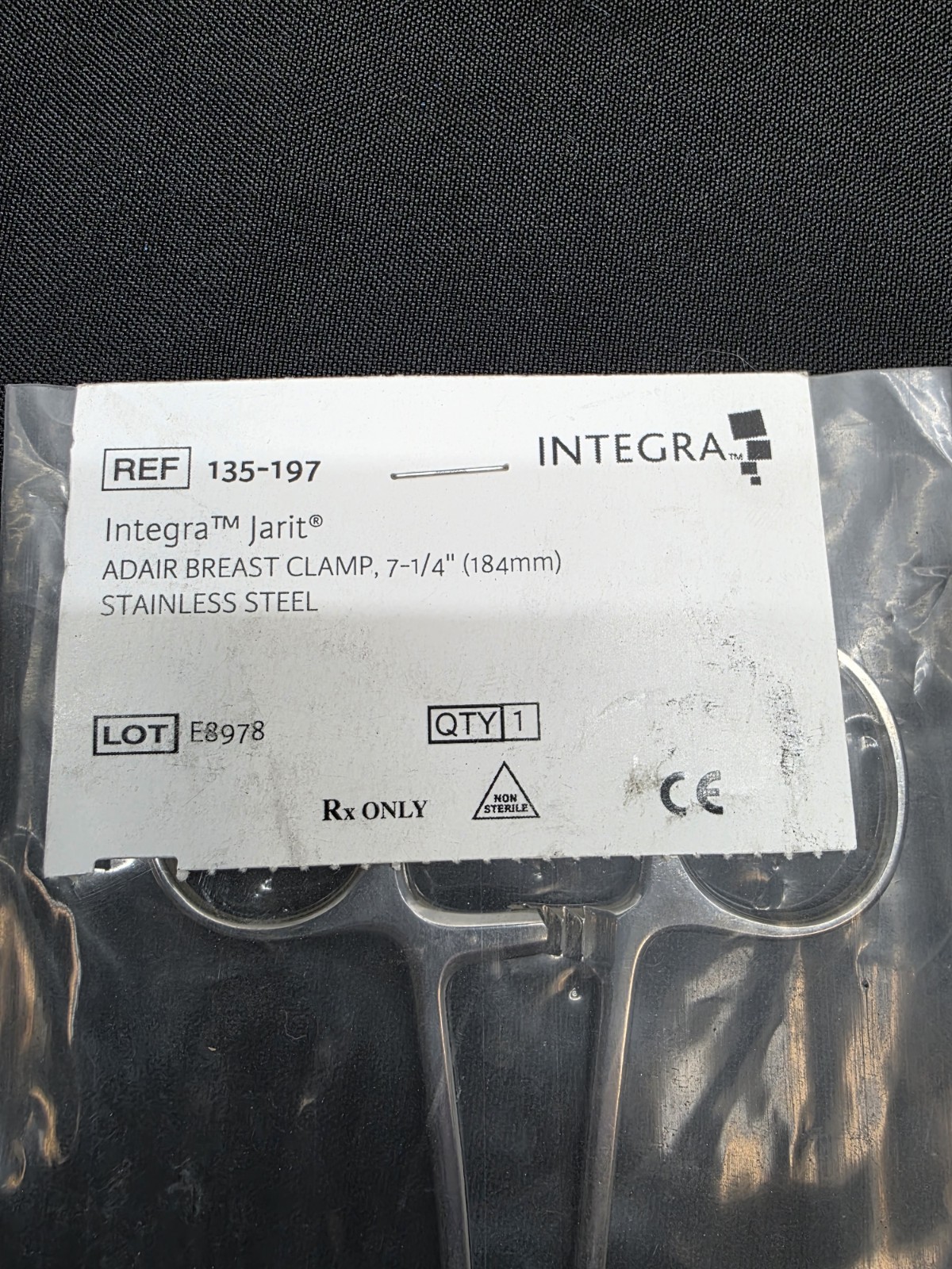 Jarit Integra 135-197 Adair Breast Clamp 7-1/4 Stainless