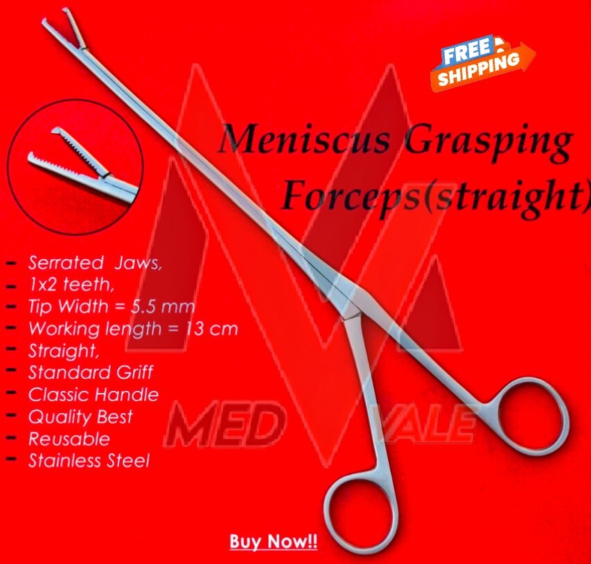 MEDVALE 1.1010.2 Meniscus Grasping Forceps Orthopedic Instruments