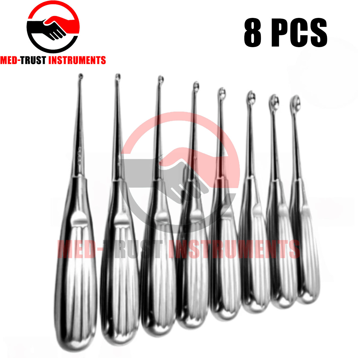 Volkmann Bone Curettes Set of 8 Pcs Orthopedic Surgical Instruments