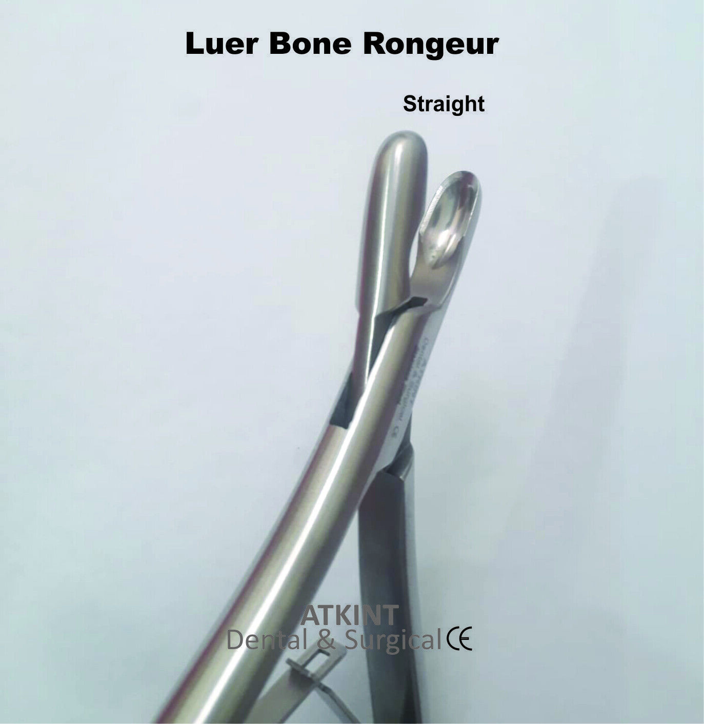 Luer Bone Rongeur Orthopedics Plier 6mm Bite Straight and Cvd 18cm Gold Handle