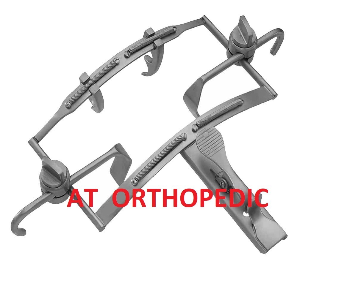 Dingman Mouth Gag Retractor Set With 3 Blades German Steel Dental Instruments CE