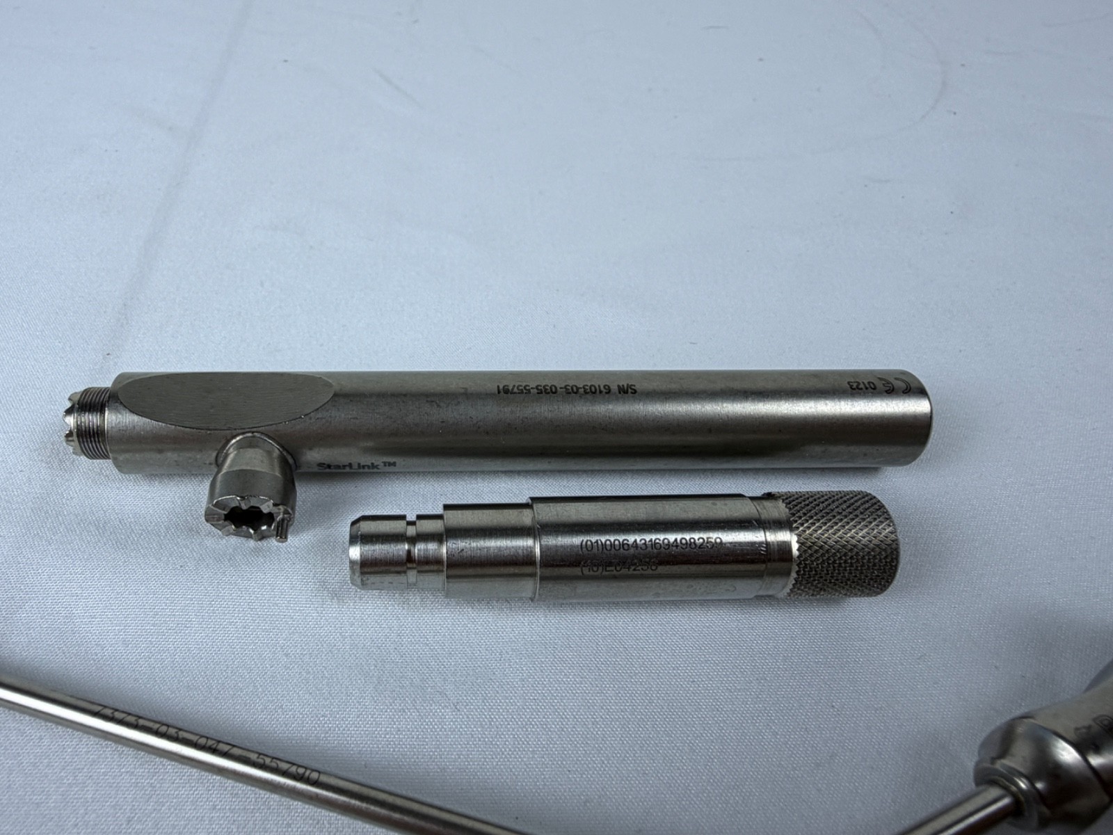 BrainLab Navigated Suction Tube, Pointers w/ 55791 Surgical Handle Neuro