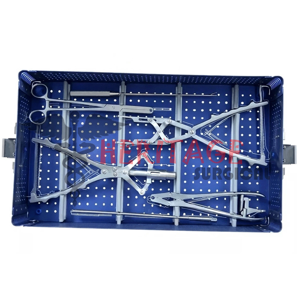 SPINE SURGERY INSTRUMENTS SET WITH ALUMINIUM BOX
