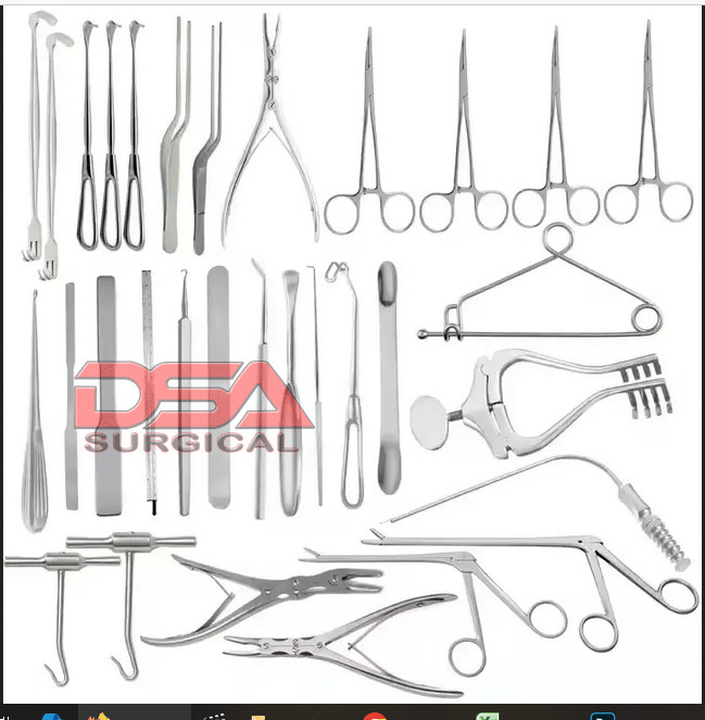Neuro Craniotomy Instruments Set of 32Pcs for craniotomy surgery, Neurosurgery