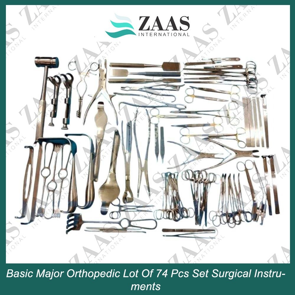 Basic Major Orthopedic Lot Of 74 Pcs Set Surgical Instruments