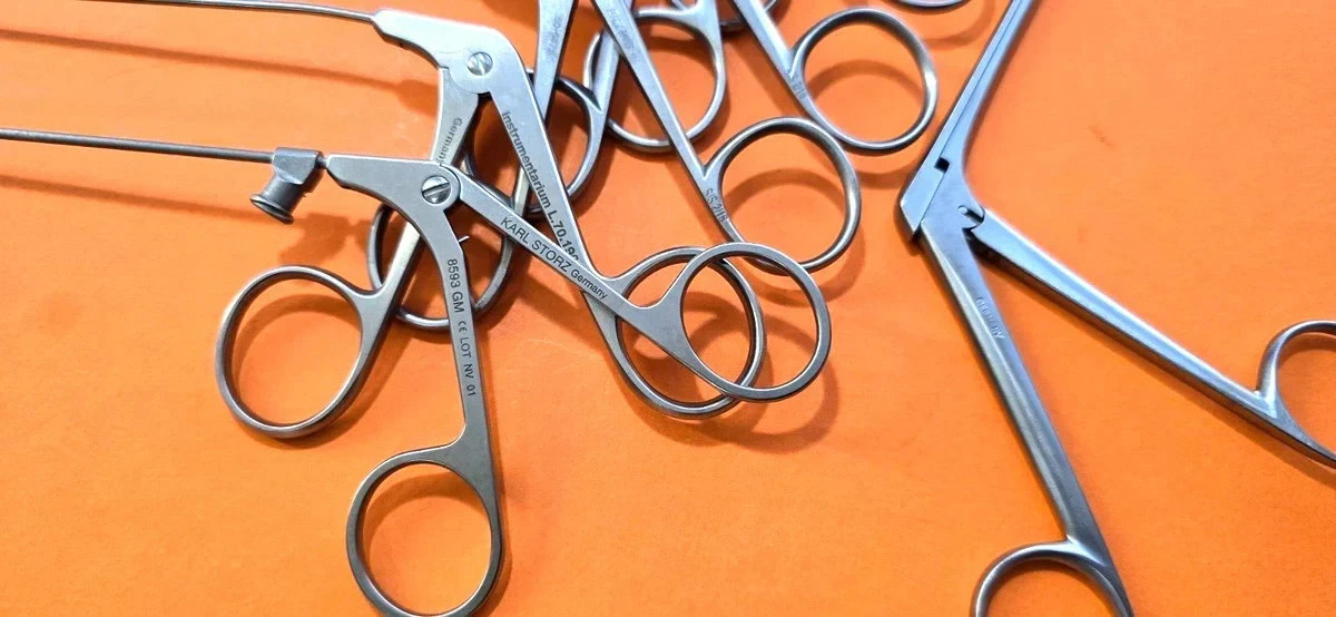 Karl Storz / Pilling Surgical Laryngeal Instrument Set 14 Pcs with Sterilization