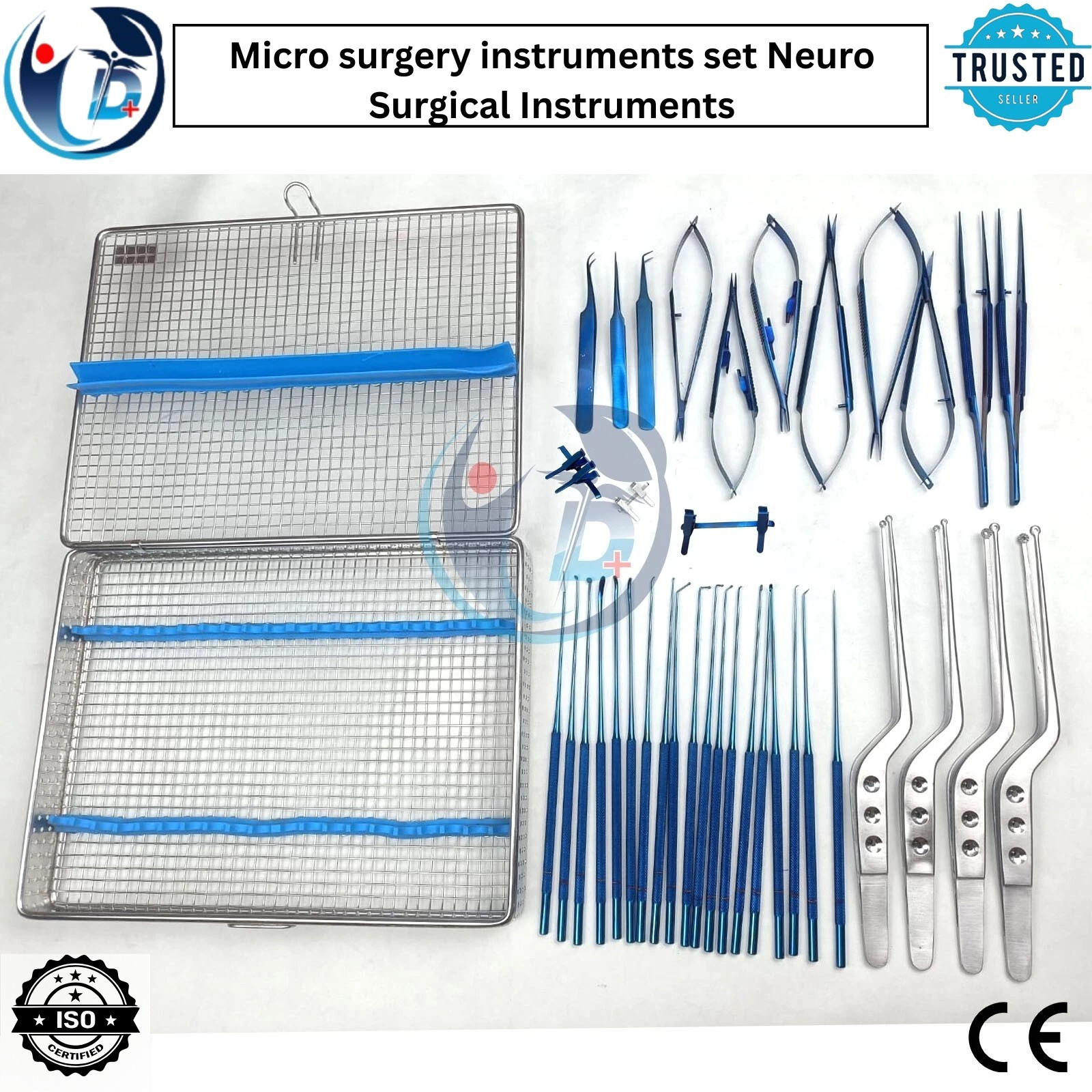 Micro surgery instruments set Neuro Surgical Titanium coated Instruments