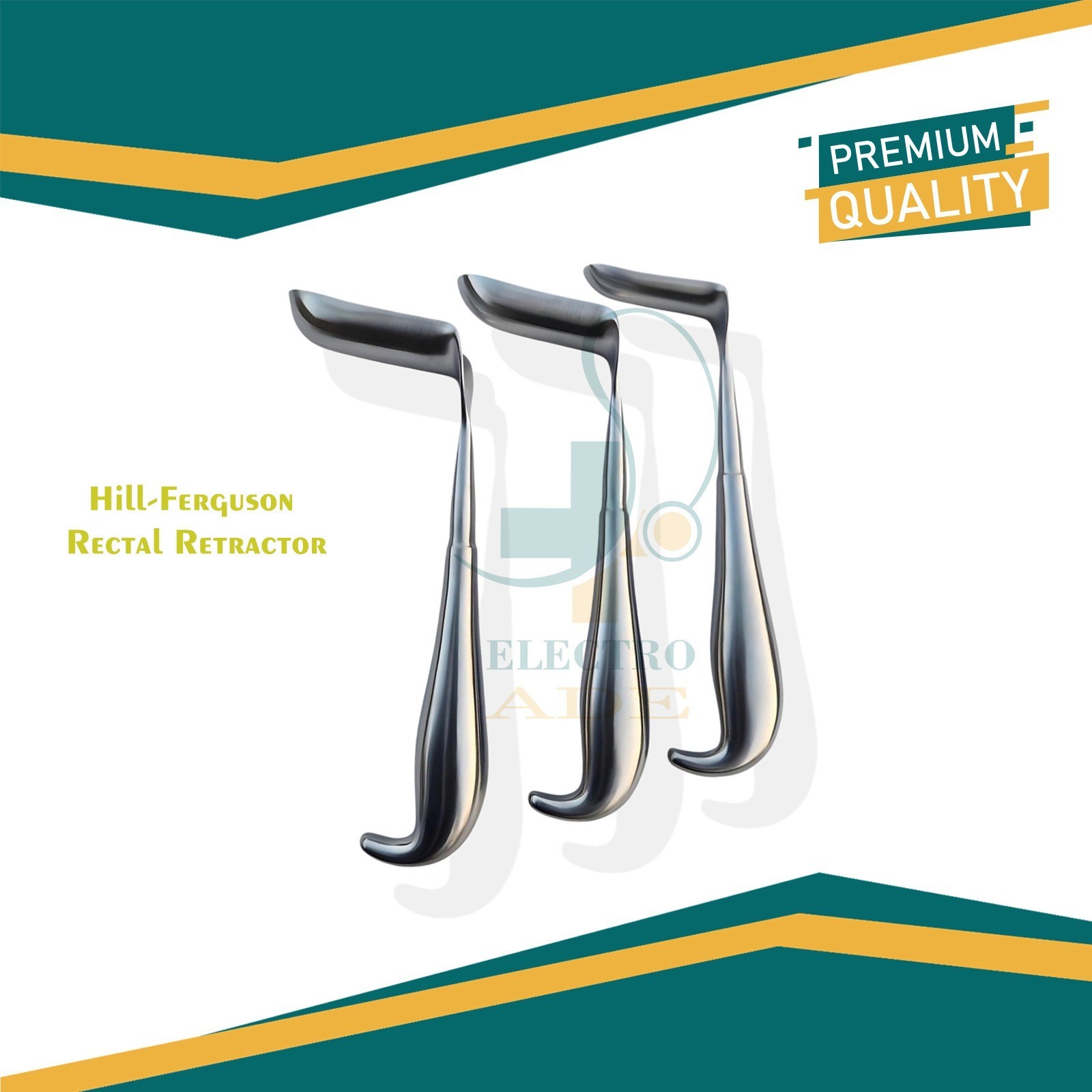 Hill-Ferguson Rectal Retractor 3 Pcs Set Small Medium Large Surgical Instruments