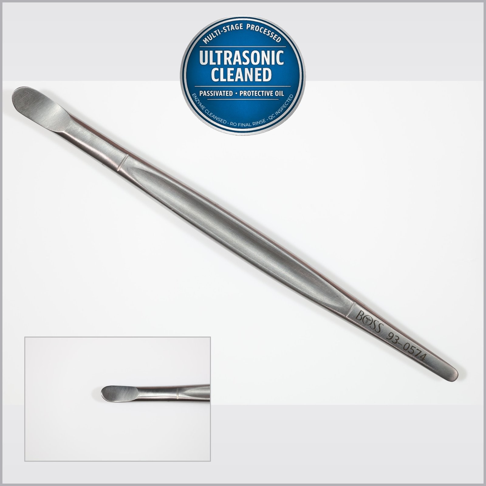Boss 93-0574 Sayre Double-Ended Elevator, Curved, 4mm & 9mm Wide blades, 6-5/8in