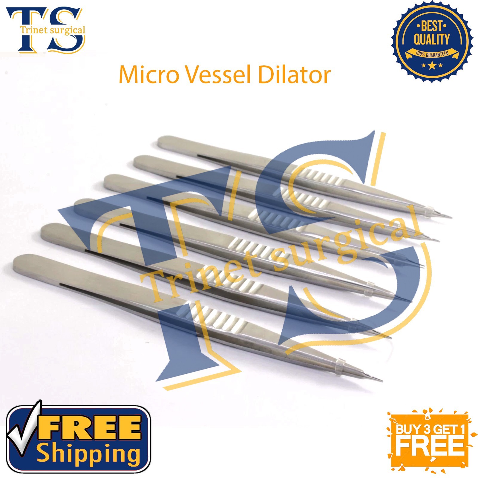 Micro Vessel Dilator 13 cm(5”), Ø 0.30 mm Micro Surgery Instruments