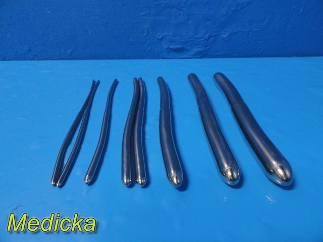8x V. Mueller Hegar Uterine Dilators GL1411-001-008, 3-18mm Double Ended ~ 39312