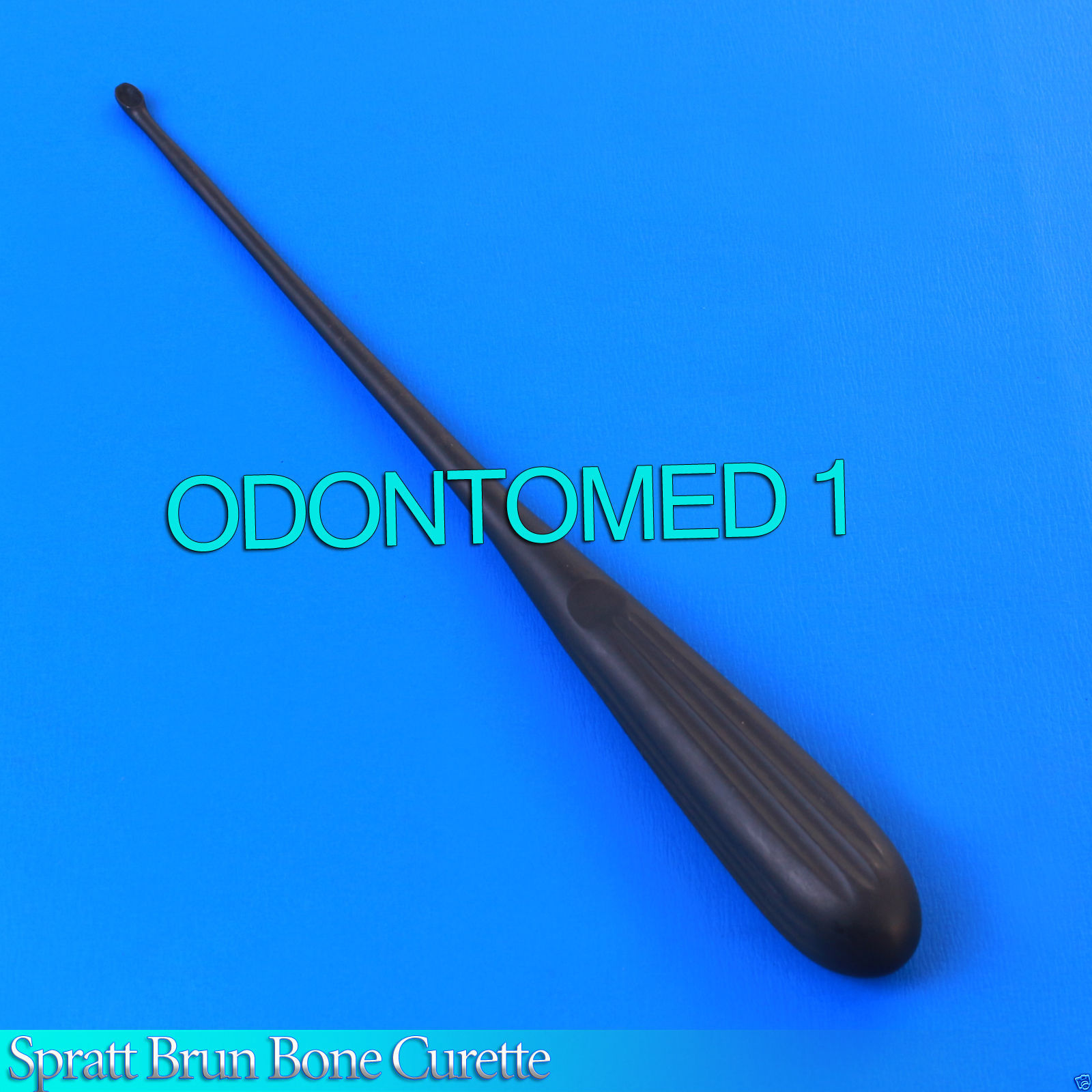 Spratt Brun Bone Curette Size 1 Black Coated Surgical Instrument