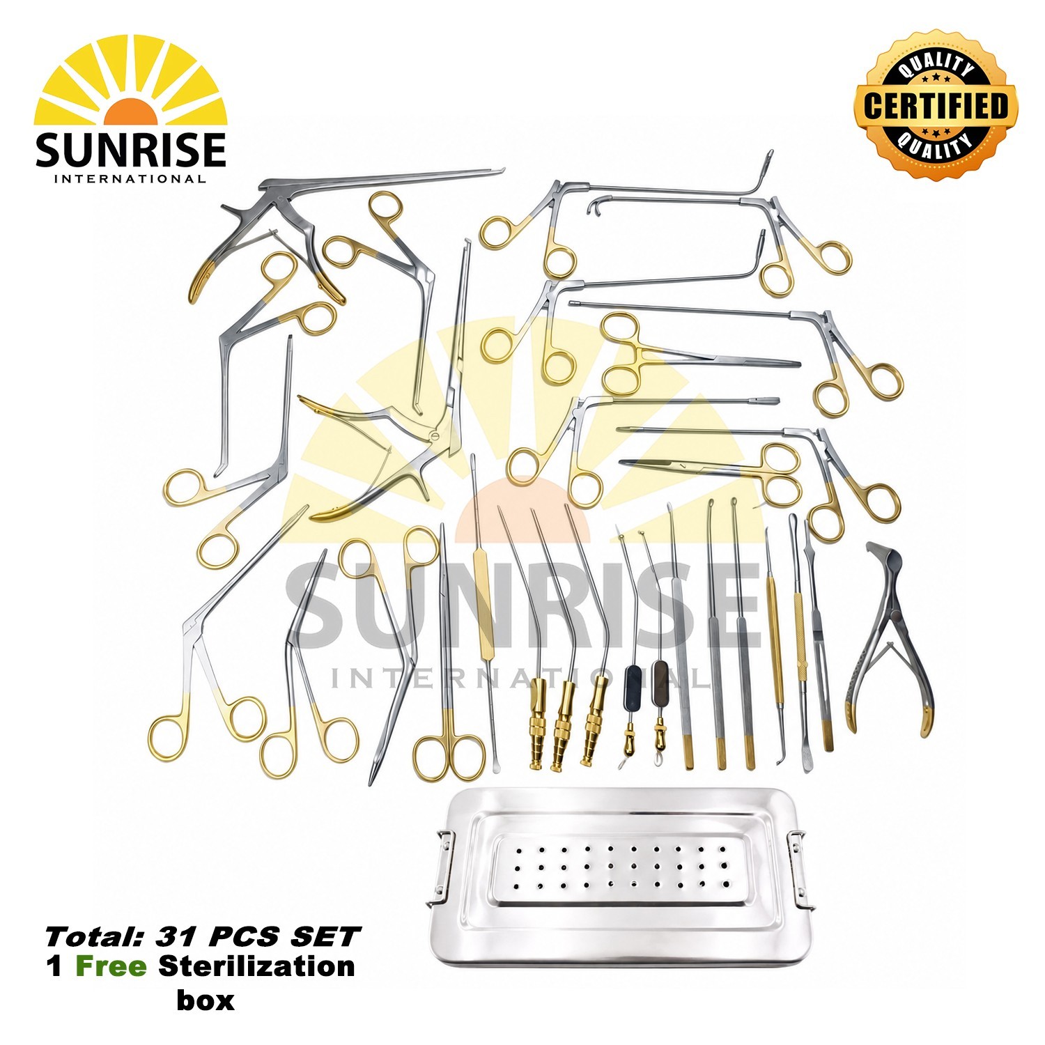 Fess Instruments Set Endoscopic Sinus Surgery Ent Instrument Set A+ German Steel