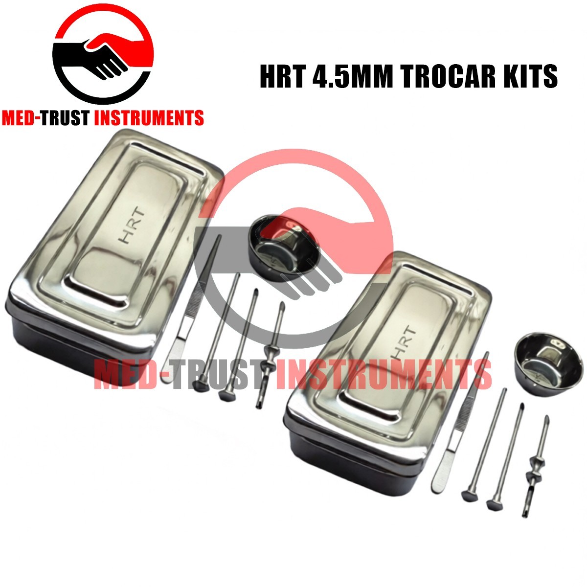 4.5mm HRT Trocar Kits 2 Sets Hormone Replacement Pellet Insertion Trocars