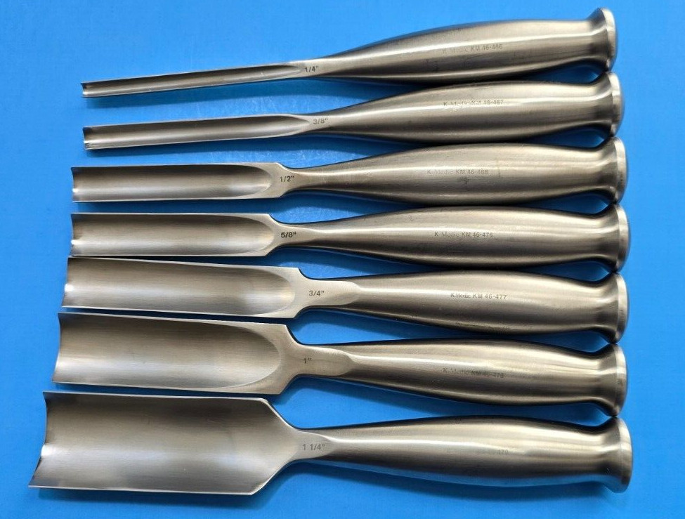 K-Medic Surgical Orthopedic Smith-Peterson Gouges Straight Set of 7