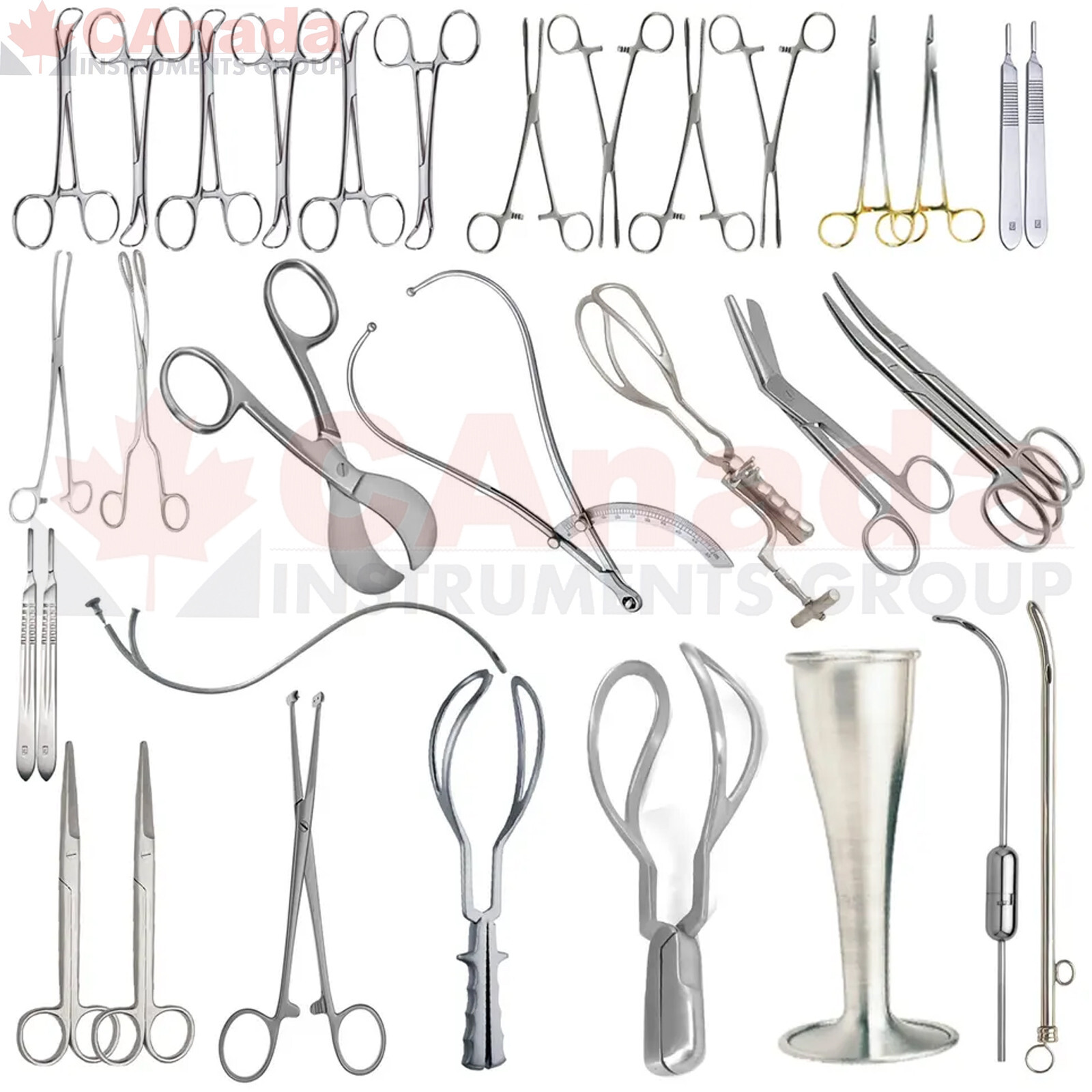 Obstetric Minor Medium Set of 33Pcs for Cesarean Section, Obstetric Surgery Set