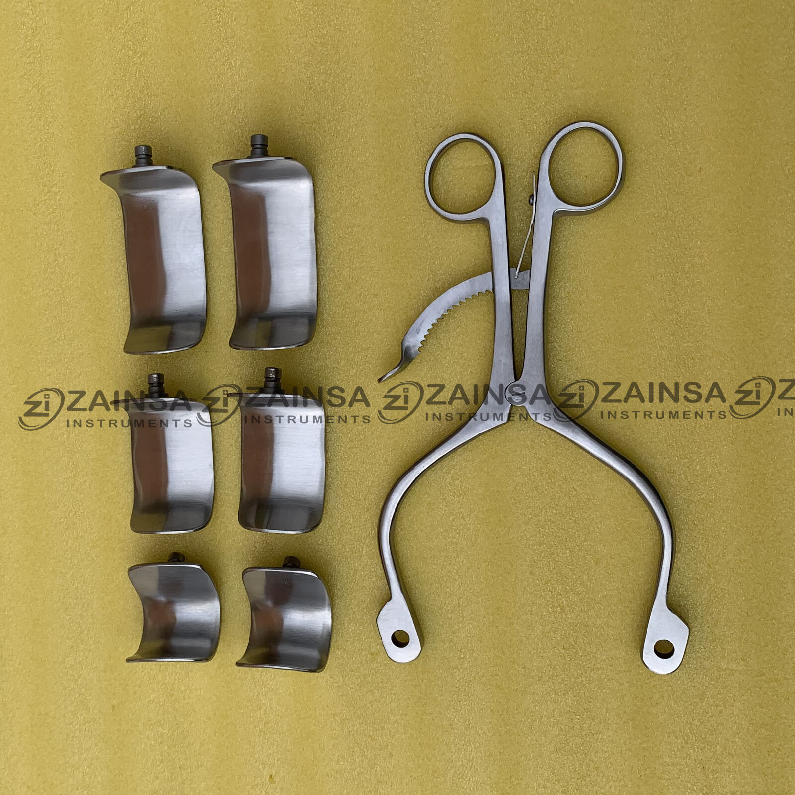 Kolbel Retractor Complete Set With 6 Blades, Shoulder Retractor German Surgical