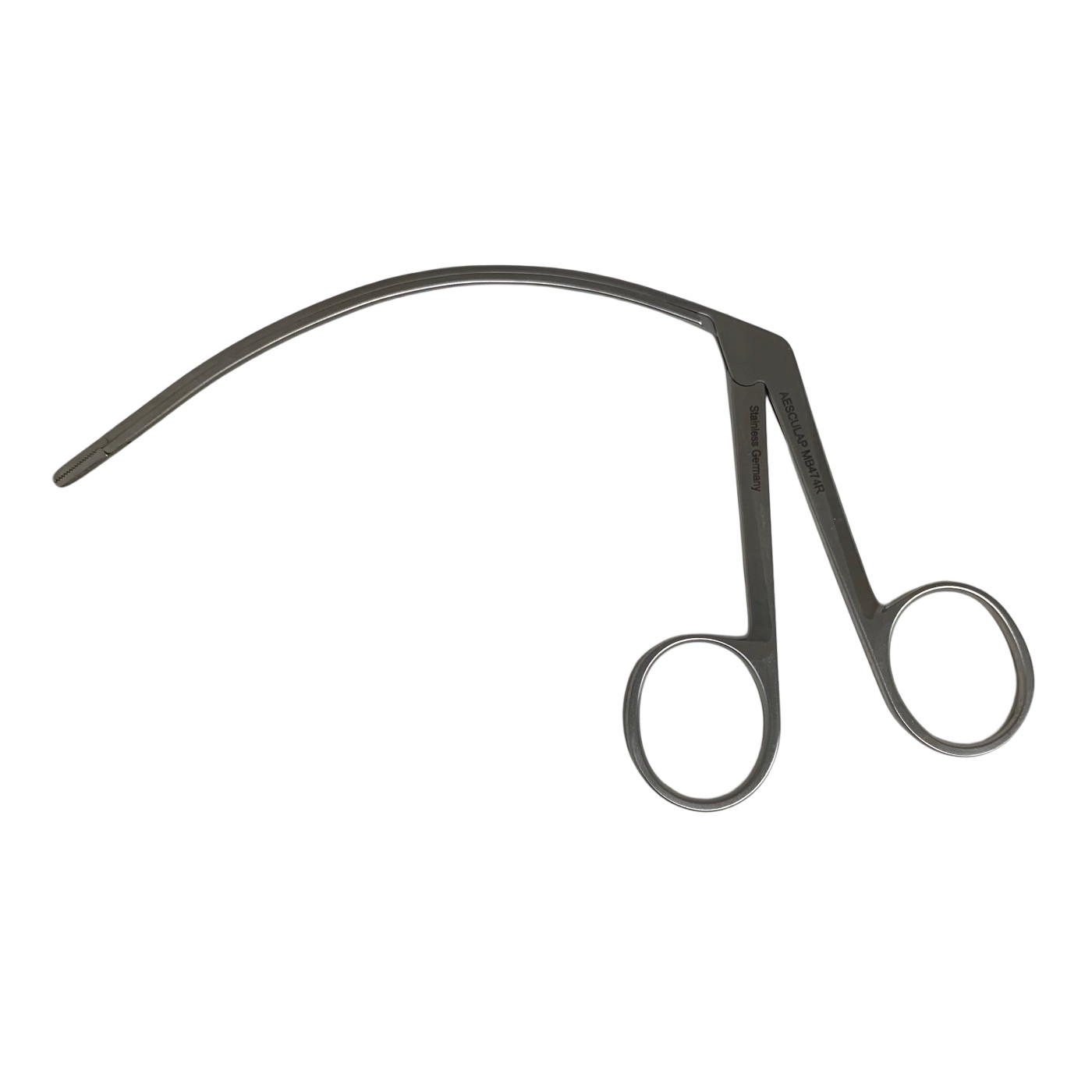 Aesculap MB474R Tendon Pulling Forceps Curved Serrated