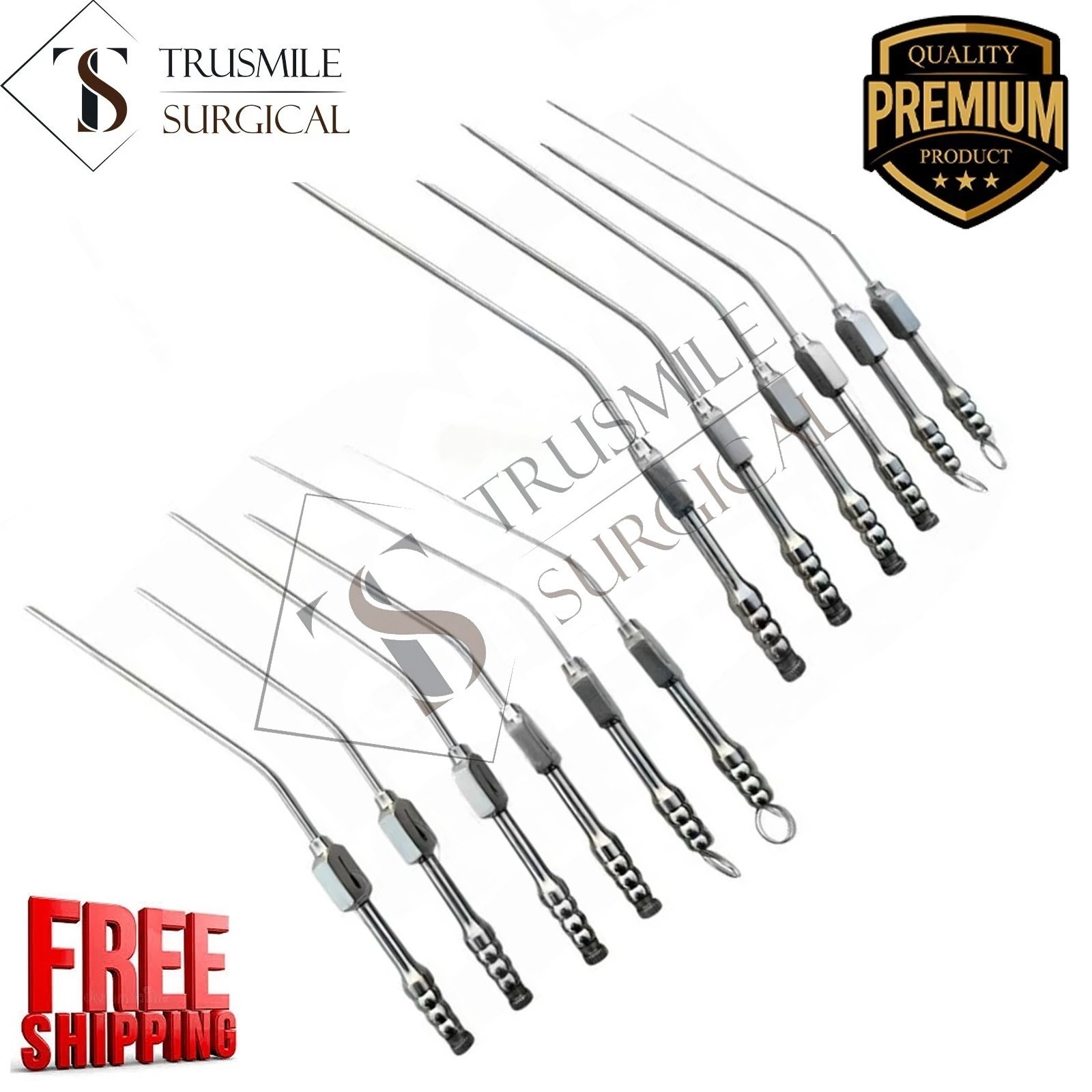 New Fukushima Teardrop Suction Tube Fr 3,5,7 Small & Medium 12 PCs Set Surgical