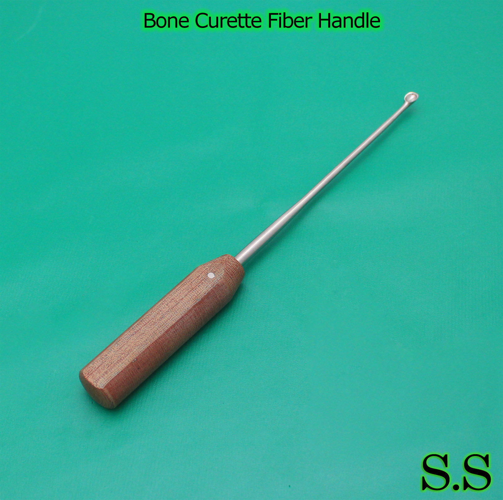 Halle Bone Curette Fiber Handle 6×9 mm Orthopedic Surgical Instruments