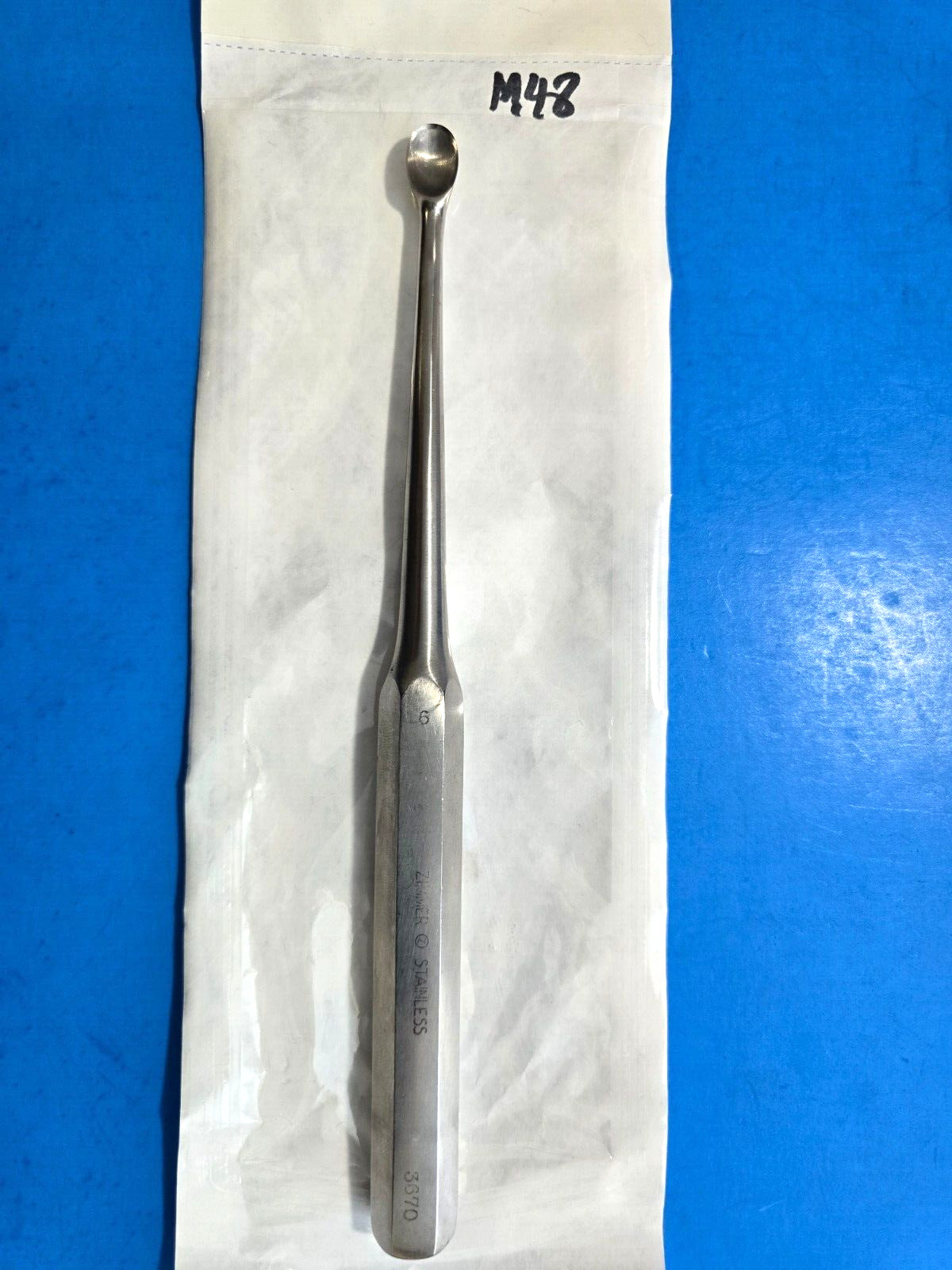 Zimmer 3670 Surgical Orthopedic Brun Curette Size #6 Oval Cup