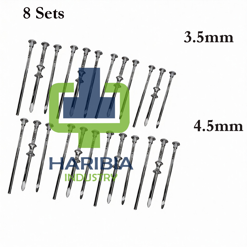 HRT Trocar 3.5,mm and 4.5mm Hormone Replacement Pellet insertion trocars 8 Sets