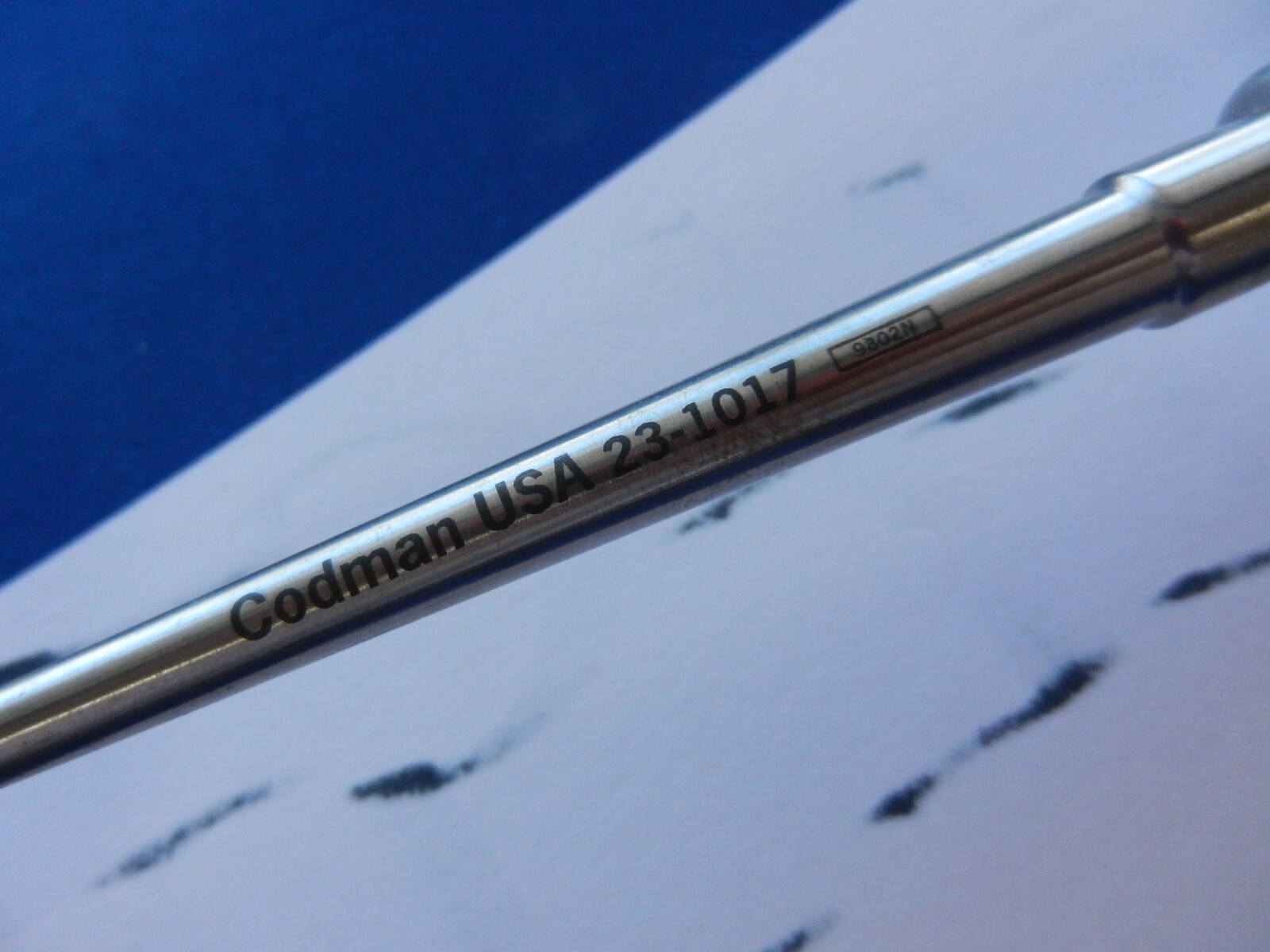 E5777 Codman 23-1017 Angled 35 Degree Cone Ring Curette No. 2