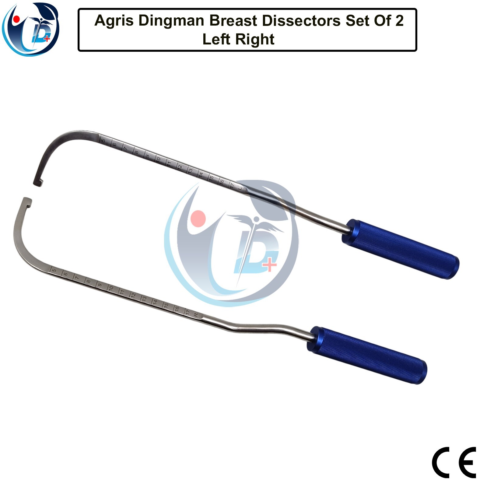 Agris Dingman Breast Dissectors Set Of 2 Left Right Plastic Surgery Instruments