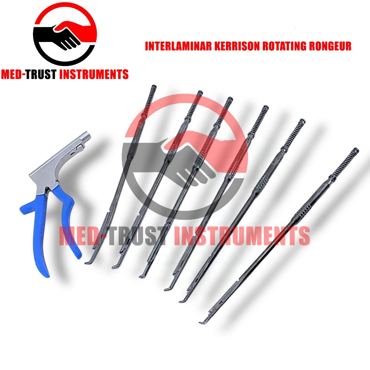 Interlaminar Kerrison Rotating Rongeur Set Spine Surgery Orthopedic Instruments