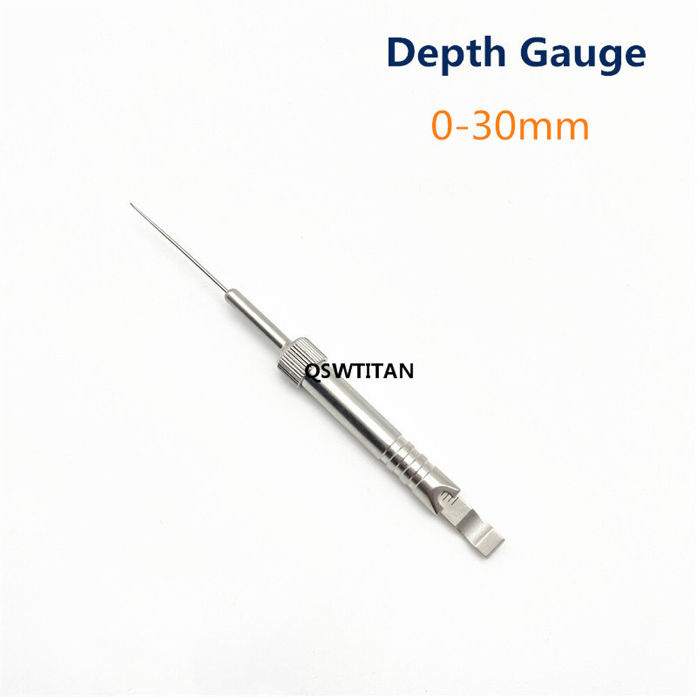 Depth Gauge 0mm to 30mm /60mm/40mm/90mm bone Veterinary surgical Instrument