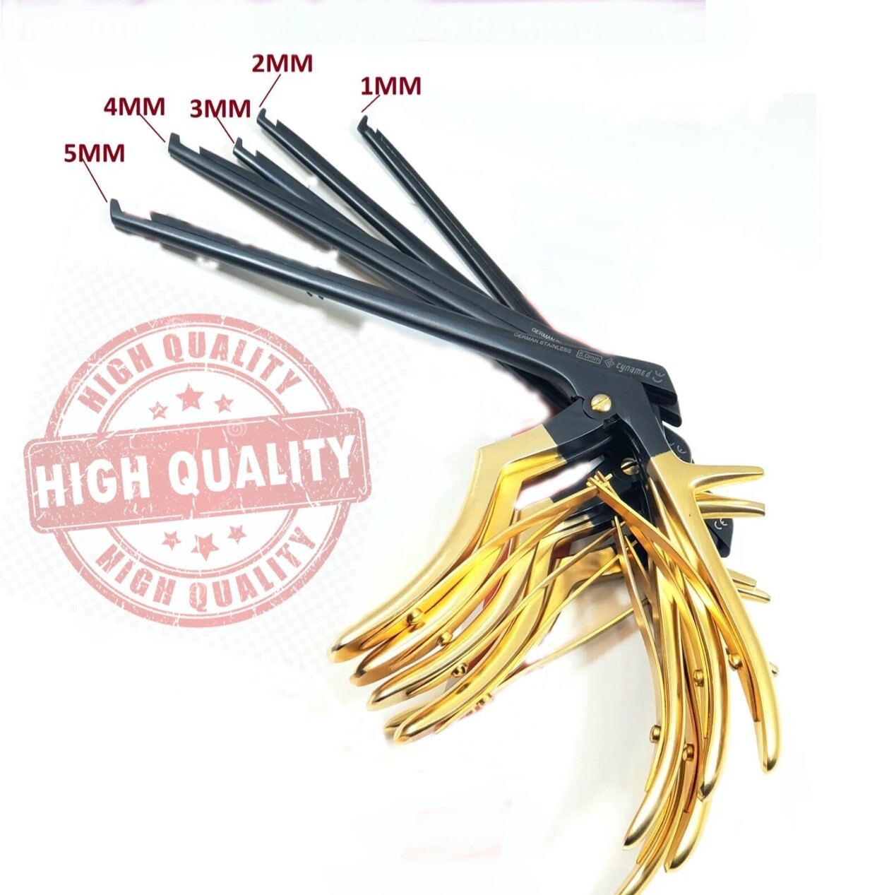 5 Premium German KERRISON Rongeurs 7″ 1,2,3,4,5mm up 45 Orthopedic Instruments