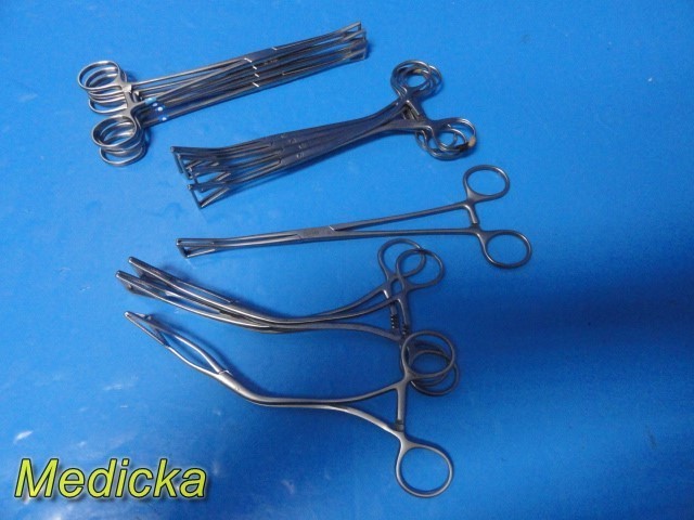 12x Surgical Grasping Forceps Collins Pennington Duval Lovelace ~ 39636
