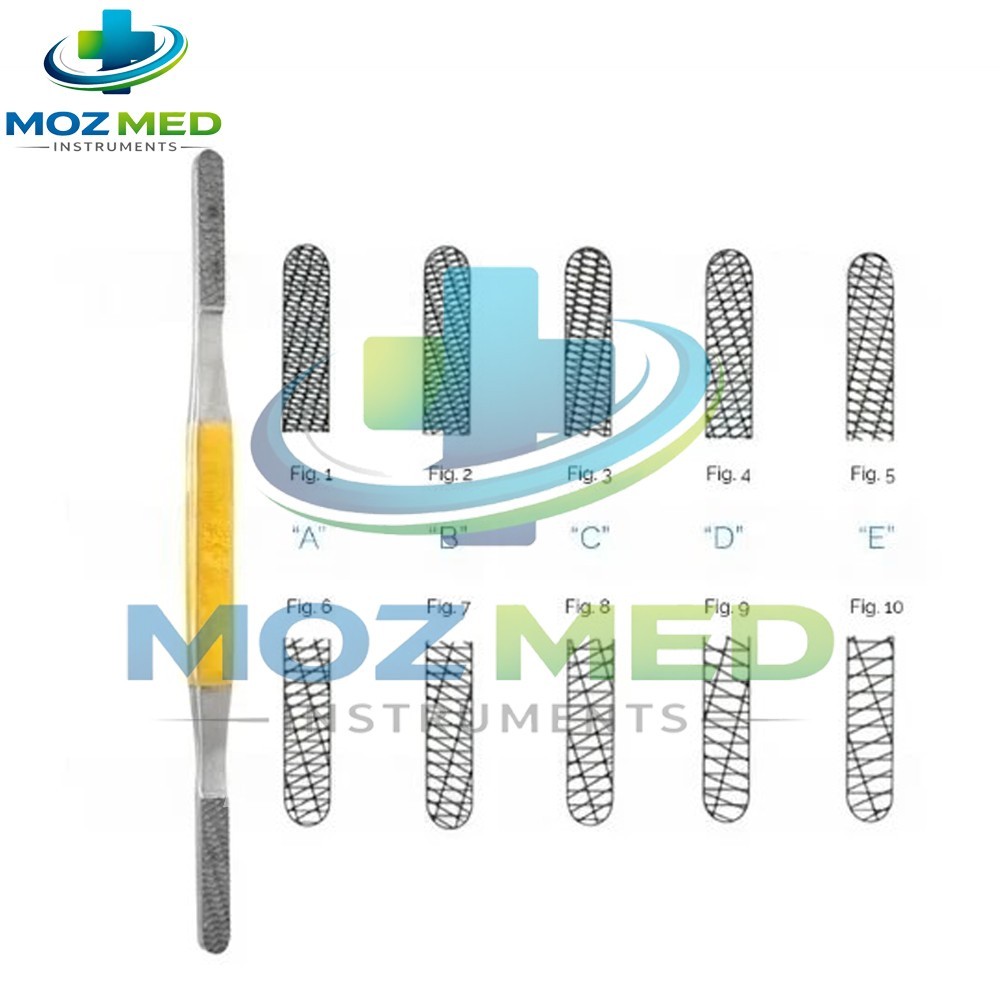 Fomon Bone File Nasal Rasp T/C ENT Set of 5 RhinoPlasty & Surgical Instruments